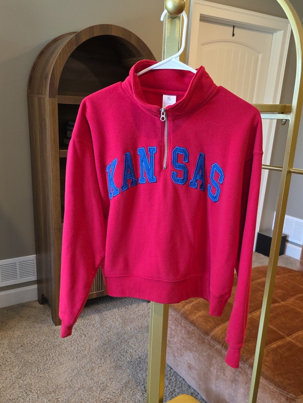 University Of Kansas Half-Zip Turtleneck Sweatshirt